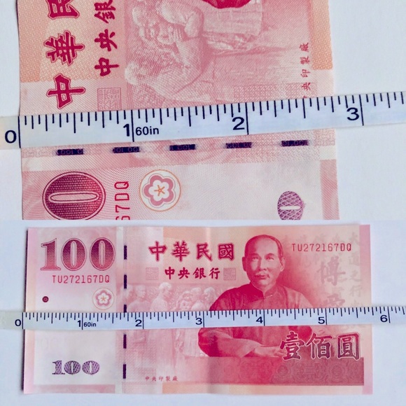 Vintage TAIWAN TWD 100 Yuan BANKNOTES Foreign Currency YEAR 2000 - Picture 7 of 12